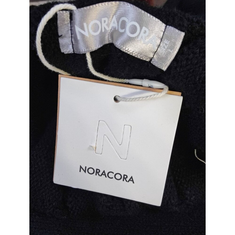 New Noracora Women's Black Knitted Mock Neck Sweater Size L - Picture 6 of 7
